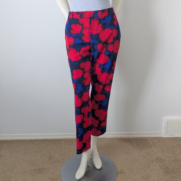 Banana Republic - "Ryan" Floral Print Slim Straight Pant - Size 10P - Picture 1 of 9